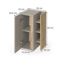 Vicco mobiletto bagno Cachemire 35 x 60 cm con 3 scomparti portaoggetti