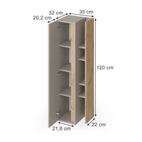 Vicco mobile bagno Cachemire 35 x 120 cm con 4 scomparti aperti