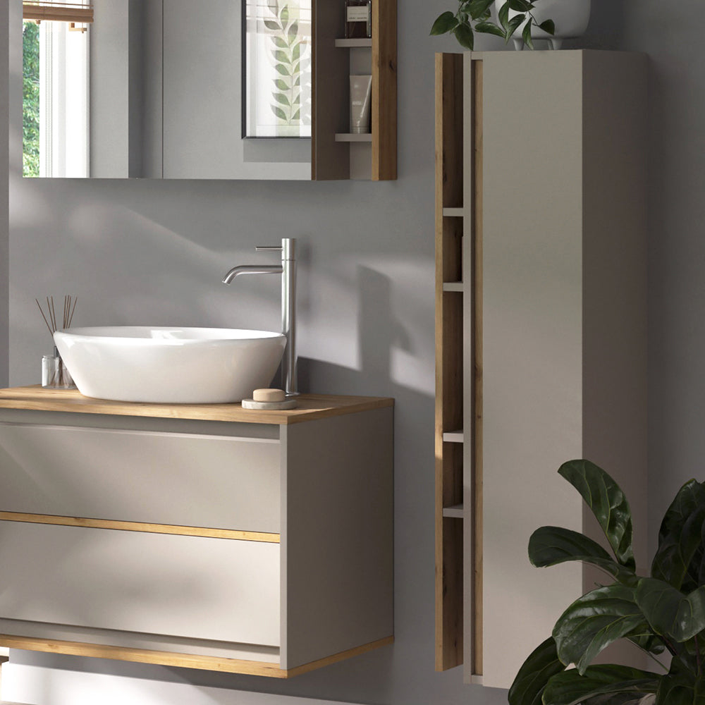 Vicco mobile bagno Cachemire 35 x 120 cm con 4 scomparti aperti