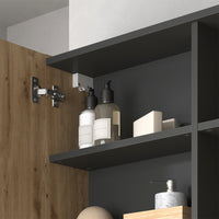 Vicco Set di mobili da bagno Antracite/Artisan 2 parti