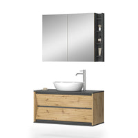 Vicco Set di mobili da bagno Antracite/Artisan 2 parti