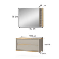 Vicco Set di mobili da bagno Cachemire 2 parti