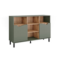 Vicco Credenza Verde/Artigianale 120 x 81.3 cm con 2 porte