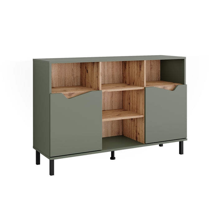 Vicco Credenza Verde/Artigianale 120 x 81.3 cm con 2 porte