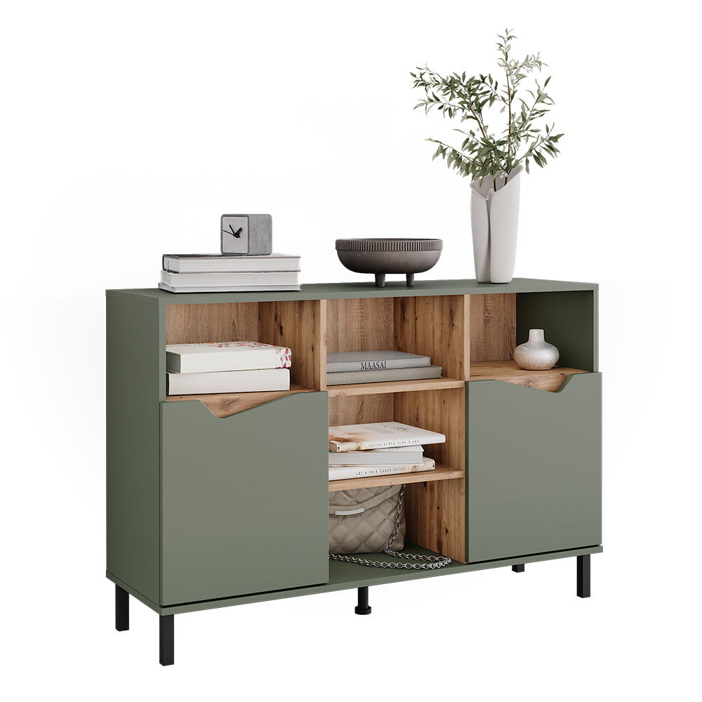 Vicco Credenza Verde/Artigianale 120 x 81.3 cm con 2 porte