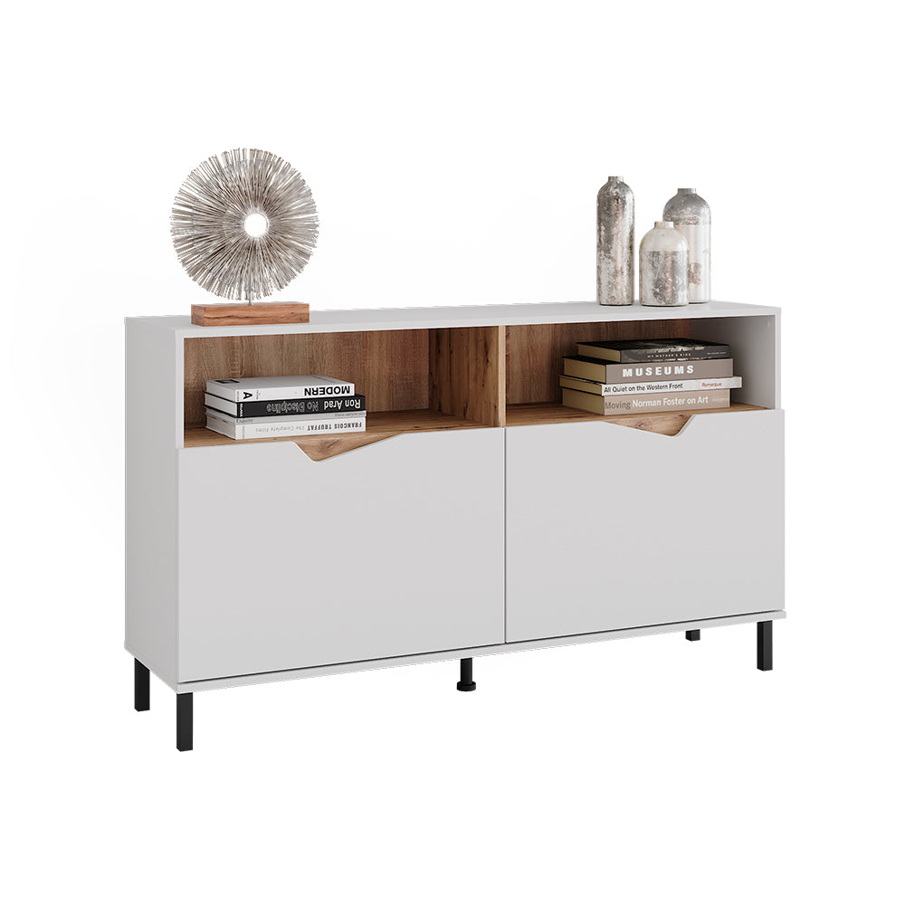 Vicco Credenza Bianco/Artisan 140 x 81.3 cm con 2 porte
