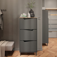 Vicco Scarpiera da ingresso Antracite/Artisan 60 x 129.5 cm con 3 scomparti