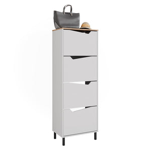 Vicco Scarpiera da ingresso Bianco/Artisan 60 x 167.4 cm con 4 scomparti