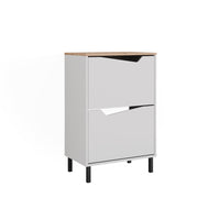 Vicco Scarpiera da ingresso Bianco/Artisan 60 x 91.6 cm con 2 scomparti