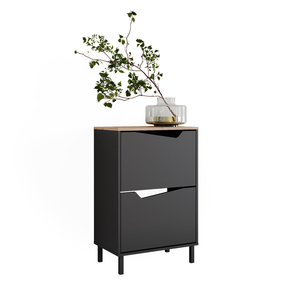 Vicco Scarpiera da ingresso Antracite/Artisan 60 x 91.6 cm con 2 scomparti