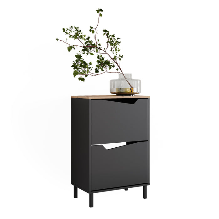 Vicco Scarpiera da ingresso Antracite/Artisan 60 x 91.6 cm con 2 scomparti