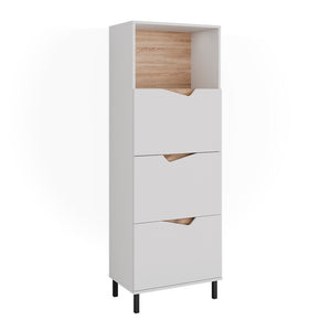 Vicco Credenza Bianco/Artisan 60 x 169.5 cm con 4 scomparti