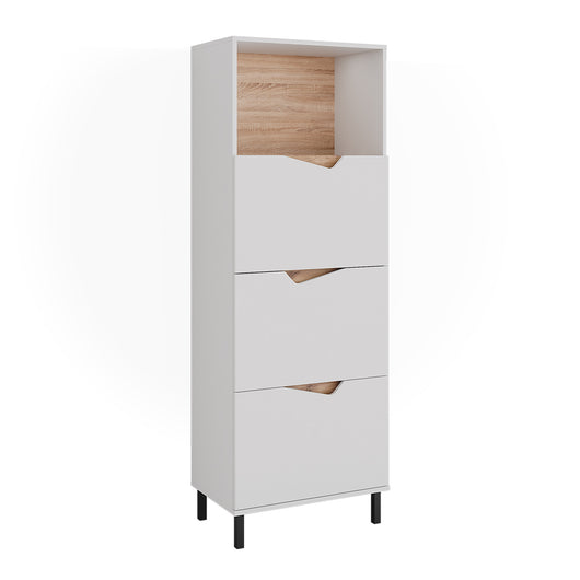 Vicco Credenza Bianco/Artisan 60 x 169.5 cm con 4 scomparti