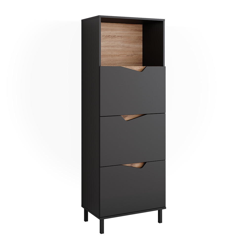 Vicco Credenza Antracite/Artisan 60 x 169.5 cm con 4 scomparti