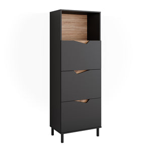 Vicco Credenza Antracite/Artisan 60 x 169.5 cm con 4 scomparti