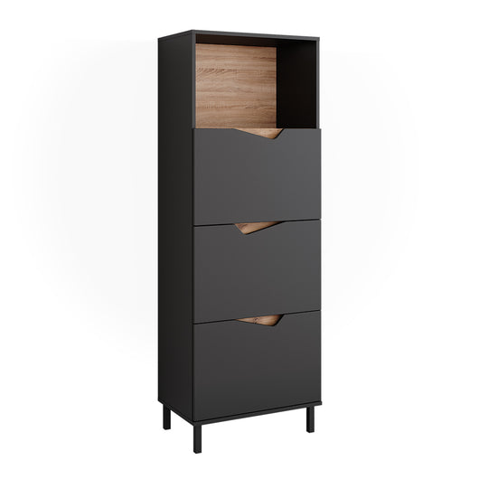 Vicco Credenza Antracite/Artisan 60 x 169.5 cm con 4 scomparti