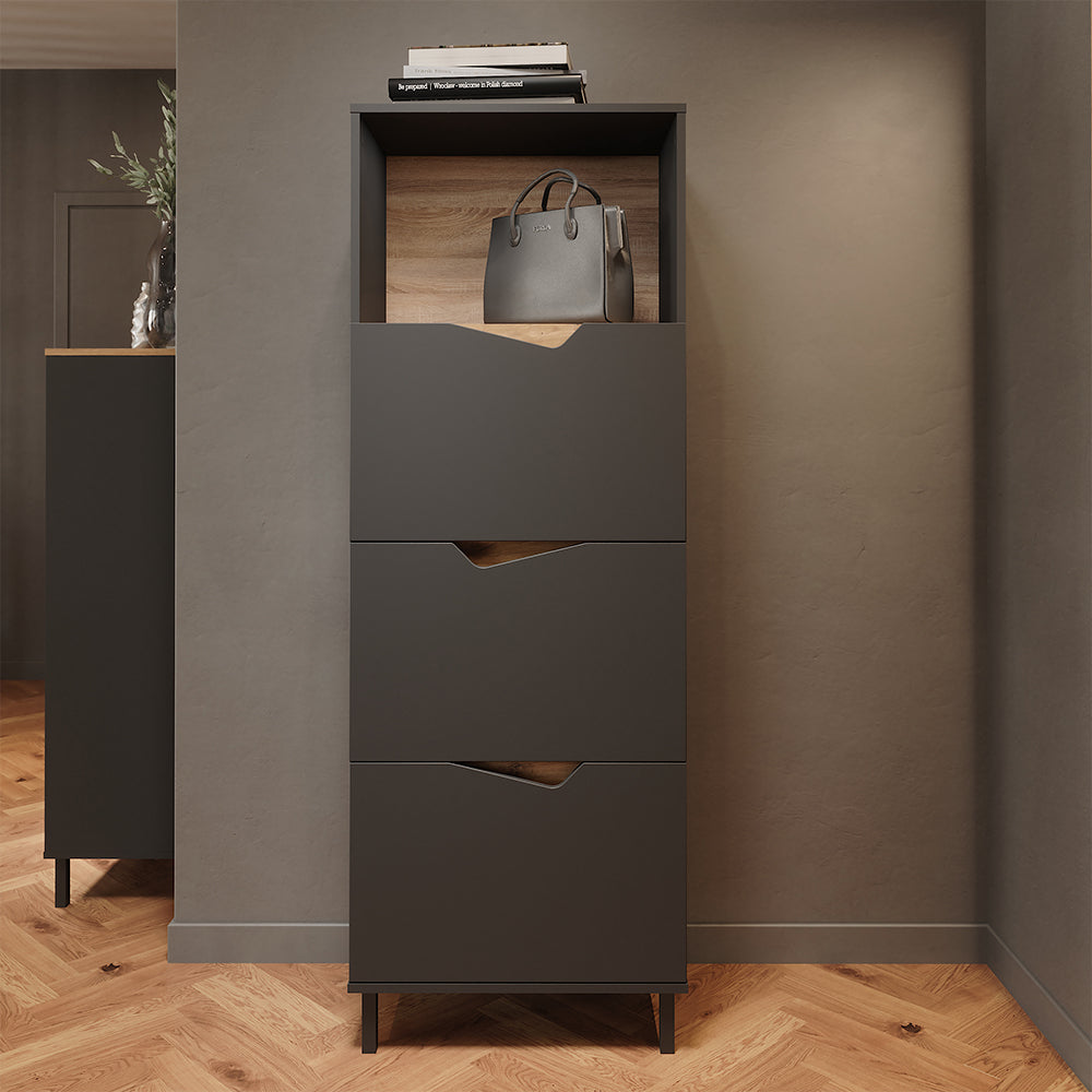 Vicco Credenza Antracite/Artisan 60 x 169.5 cm con 4 scomparti