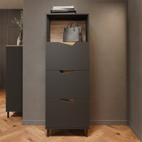 Vicco Credenza Antracite/Artisan 60 x 169.5 cm con 4 scomparti