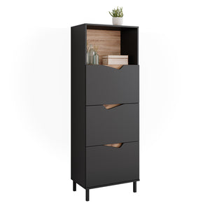 Vicco Credenza Antracite/Artisan 60 x 169.5 cm con 4 scomparti