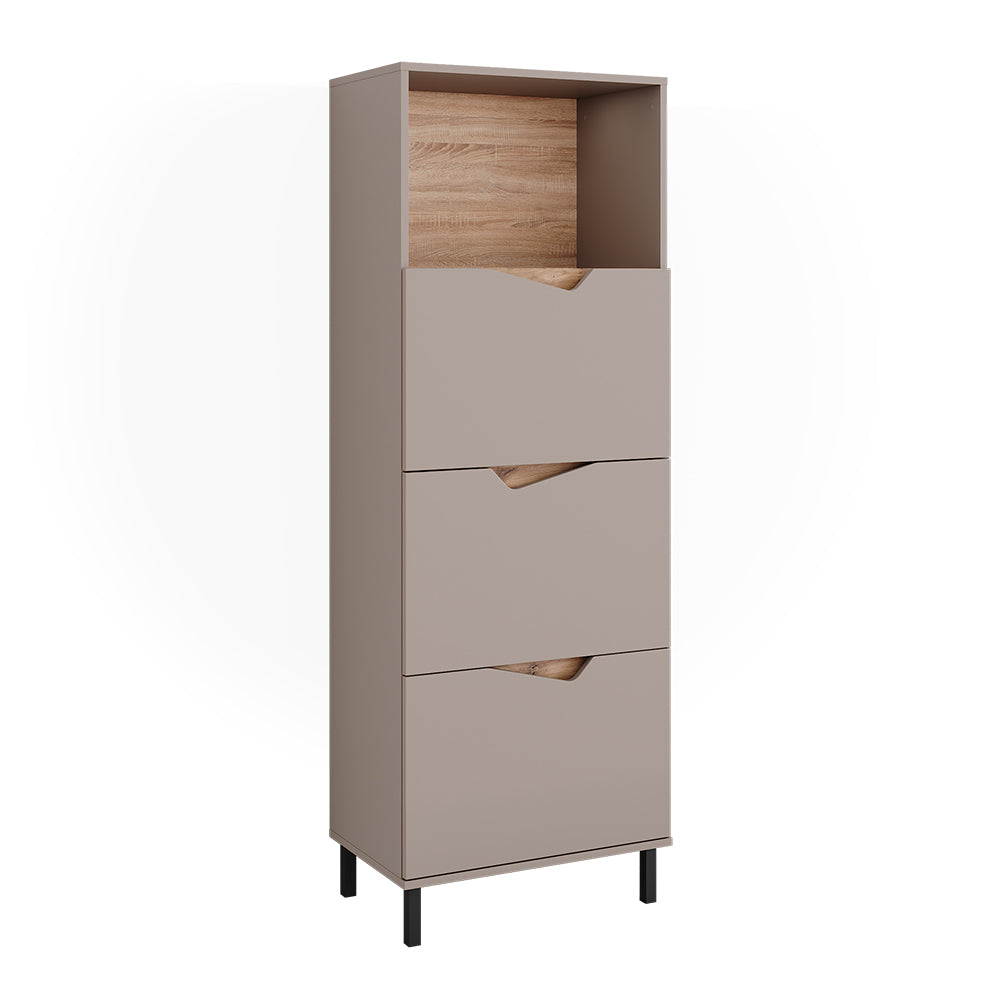 Vicco Credenza Grigio 60 x 169.5 cm con 4 scomparti