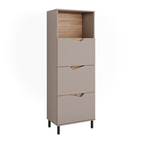 Vicco Credenza Grigio 60 x 169.5 cm con 4 scomparti