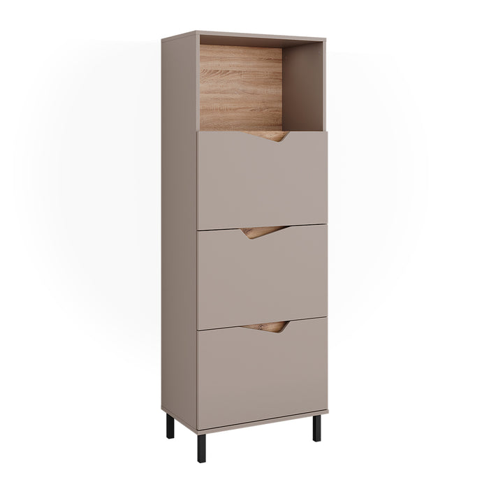 Vicco Credenza Grigio 60 x 169.5 cm con 4 scomparti