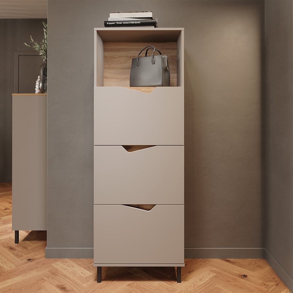 Vicco Credenza Grigio 60 x 169.5 cm con 4 scomparti