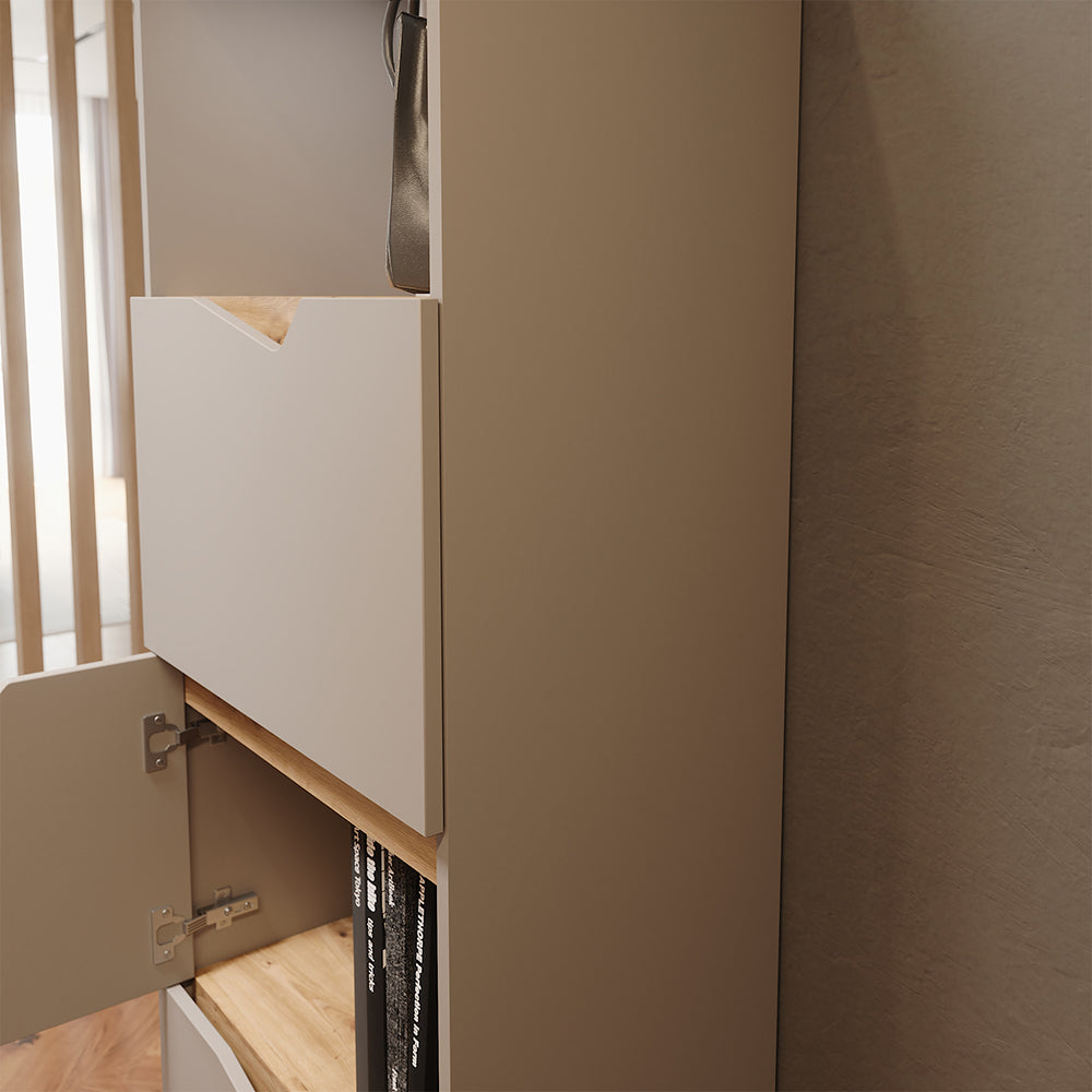 Vicco Credenza Grigio 60 x 169.5 cm con 4 scomparti