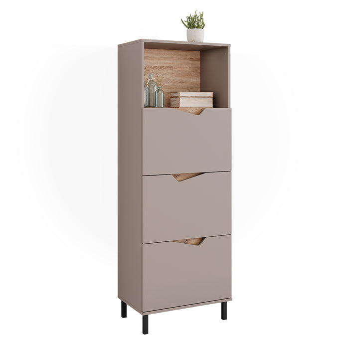 Vicco Credenza Grigio 60 x 169.5 cm con 4 scomparti