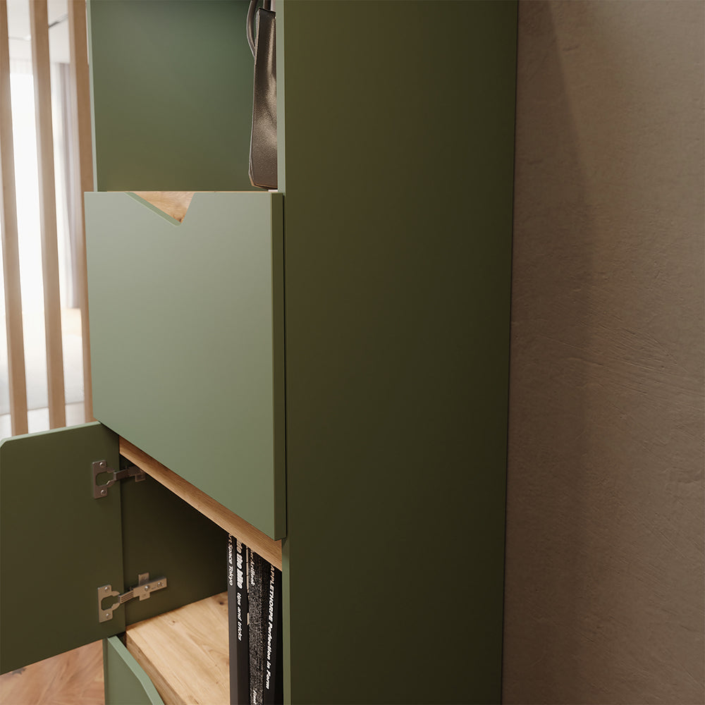 Vicco Credenza Verde/Artigianale 60 x 169.5 cm con 4 scomparti