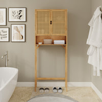 Vicco Mobile lavatrice Bambù 66 x 168 cm con 2 porte