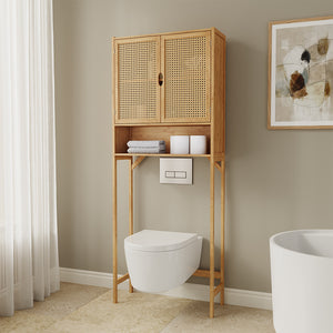 Vicco Mobile lavatrice Bambù 66 x 168 cm con 2 porte