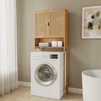 Vicco Mobile lavatrice Bambù 66 x 168 cm con 2 porte