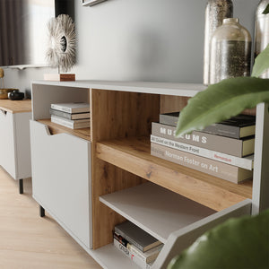 Vicco Credenza Bianco/Artisan 140 x 81.3 cm con 2 porte