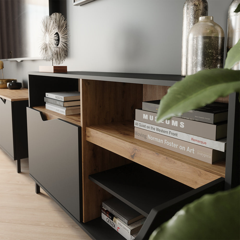 Vicco Credenza Antracite/Artisan 140 x 81.3 cm con 2 porte