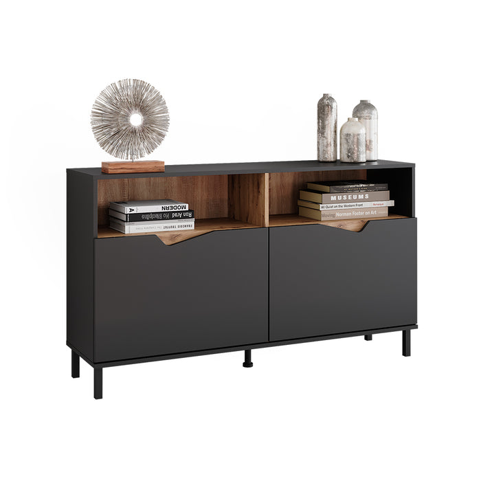 Vicco Credenza Antracite/Artisan 140 x 81.3 cm con 2 porte