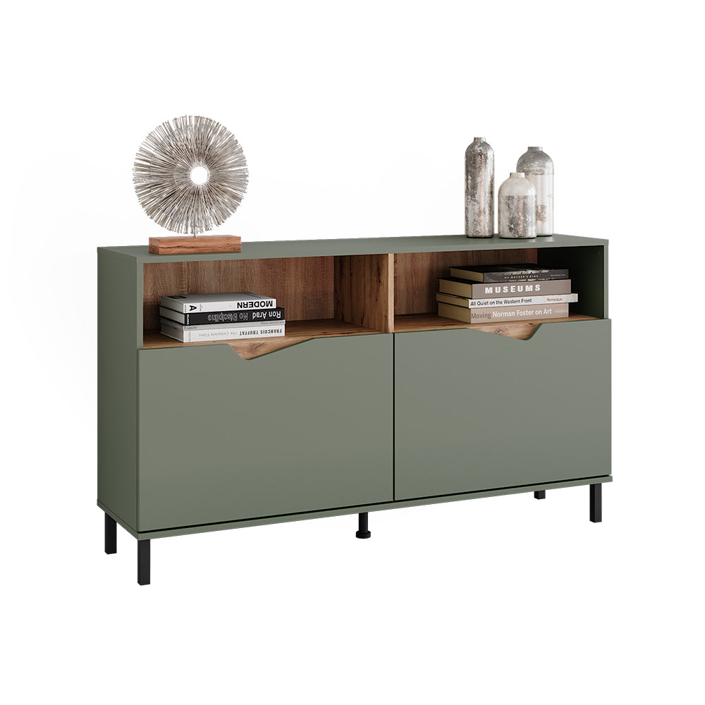 Vicco Credenza Verde/Artigianale 140 x 81.3 cm con 2 porte