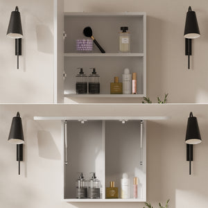 Vicco Specchio contenitore bagno Bianco 70 x 50 cm con ripiani