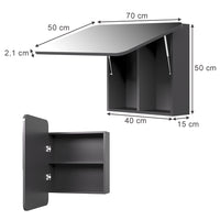 Vicco Specchio contenitore bagno Antracite 70 x 50 cm con ripiani