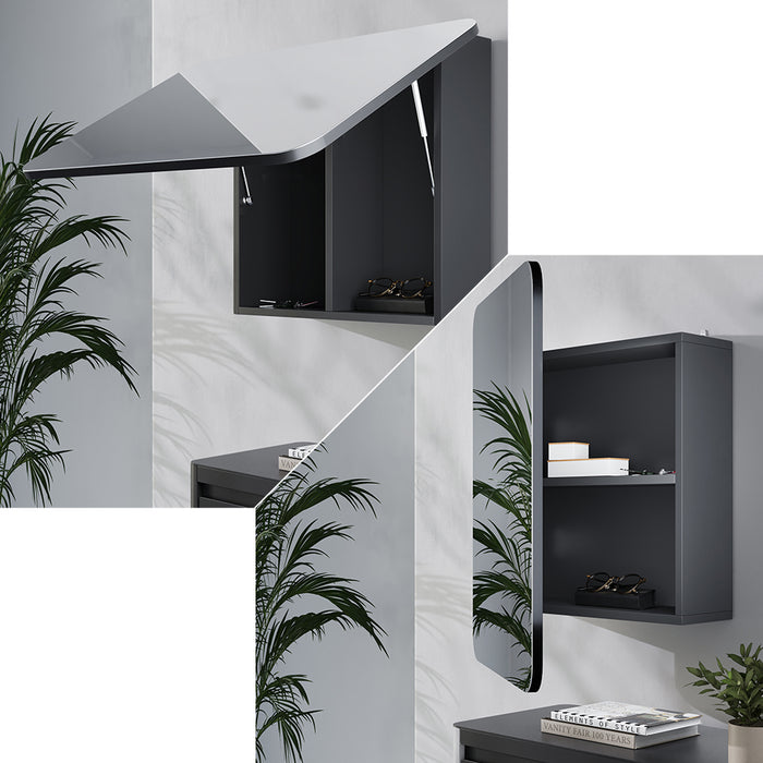 Vicco Specchio contenitore bagno Antracite 70 x 50 cm con ripiani