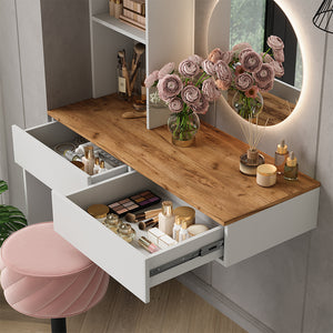 Vicco Tavolo da toeletta Bianco/quercia 100 cm