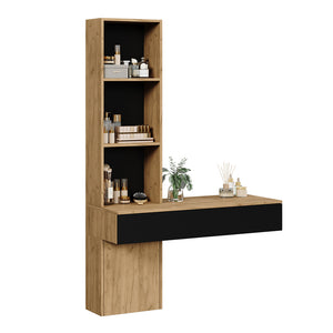 Vicco Tavolo da toeletta Quercia/nero 100 cm