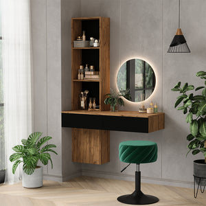 Vicco Tavolo da toeletta Quercia/nero 100 cm