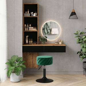 Vicco Tavolo da toeletta Quercia/nero 100 cm