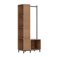 Vicco Armadio da ingresso Quercia dorata 80 x 187 cm con 5 scomparti portaoggetti