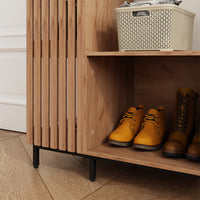 Vicco Armadio da ingresso Quercia dorata 80 x 187 cm con 5 scomparti portaoggetti