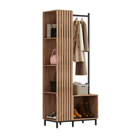 Vicco Armadio da ingresso Quercia dorata 80 x 187 cm con 5 scomparti portaoggetti