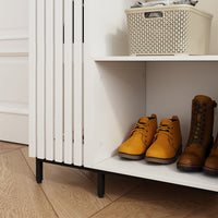 Vicco Armadio da ingresso Bianco 80 x 187 cm con 5 scomparti portaoggetti