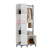 Vicco Armadio da ingresso Bianco 80 x 187 cm con 5 scomparti portaoggetti