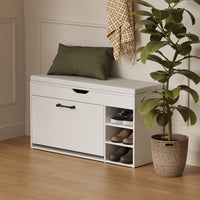Vicco Panca scarpiera da ingresso Bianco 90 x 50 cm con 3 scomparti aperti